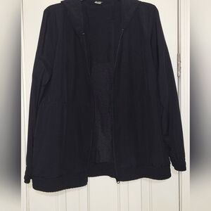 Xersion Women's Mesh Full Zip Workout Jacket Black Size Medium